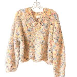 &Merci Confetti Scallop Chenille Sweater L